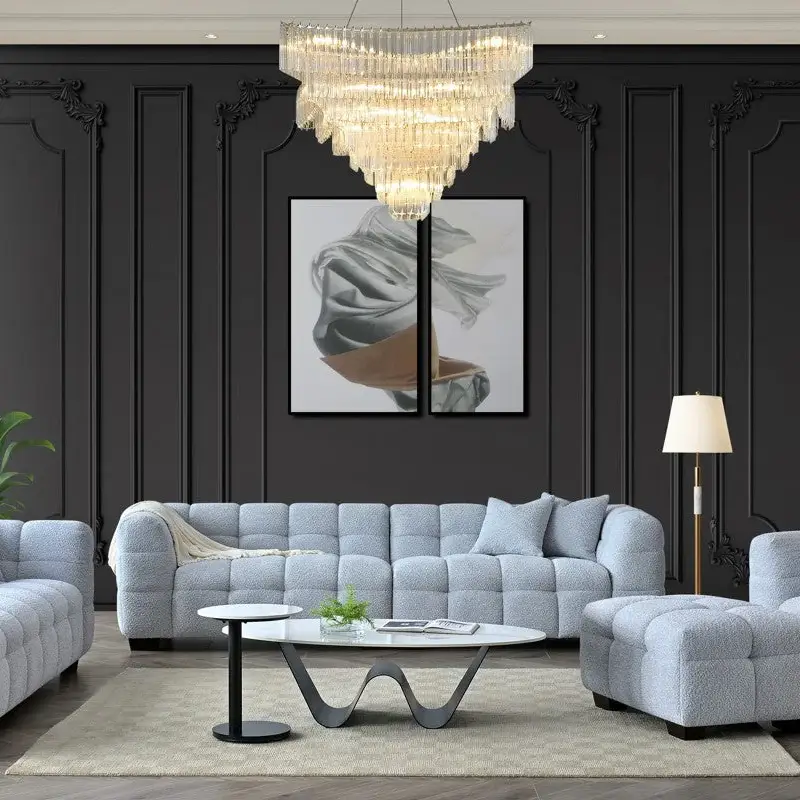 Sofa Range in Pearl Boucle Fabric